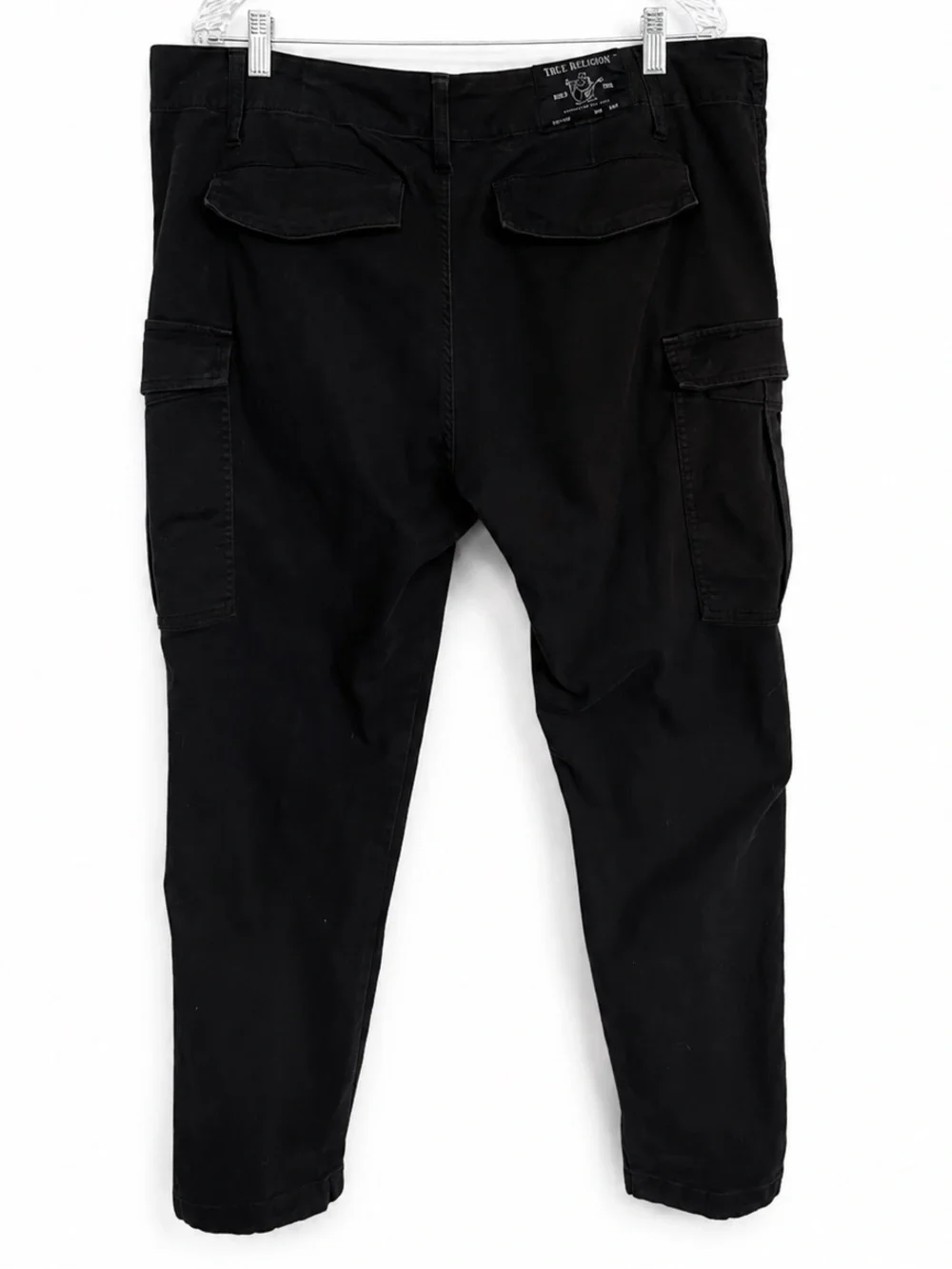 True Religion Cargo Pants Black Mens Utility Size 42